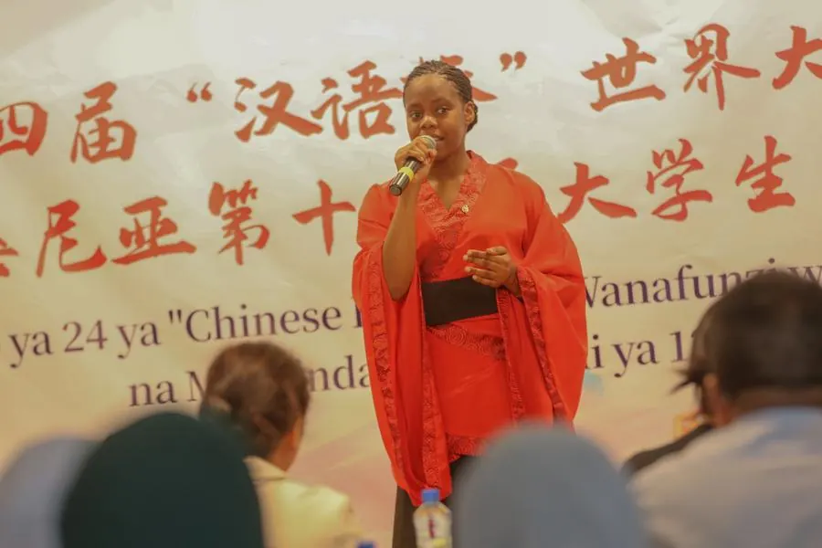 9-year-old girl wins Chinese language contest in Tanzania