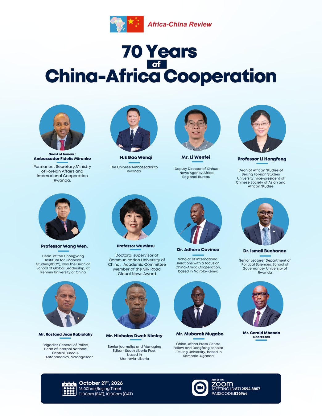 Scholars and experts to evaluate 70 years of China-Africa cooperation
