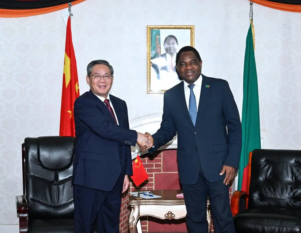 China ready to explore industrial cooperation potential with Zambia, says Chinese premier