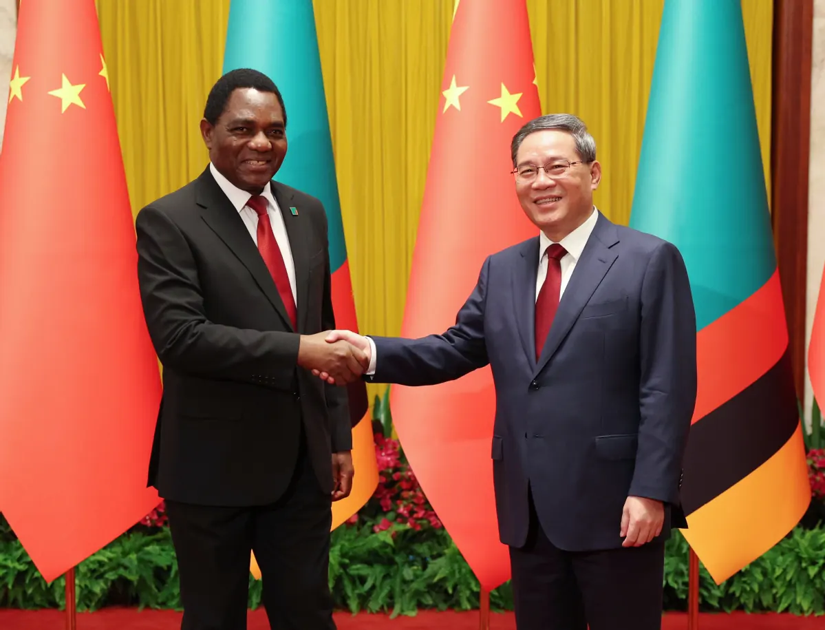 Chinese premier meets with Zambian president